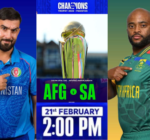 Afghanistan vs south Africa:high-stakes battle in champions trophy 2025.